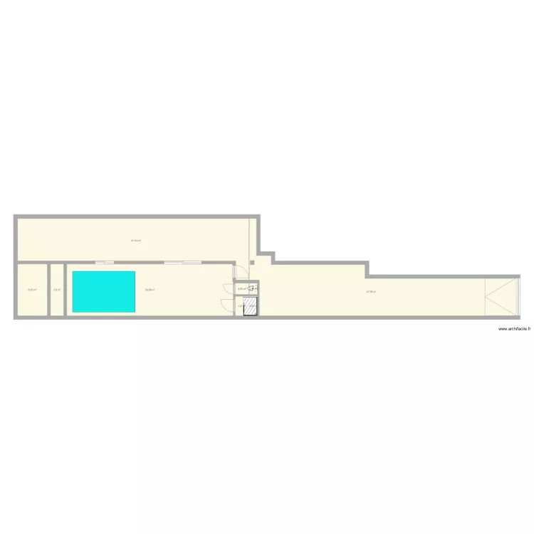 pi&egrave;ce avec piscine 00. Plan de 