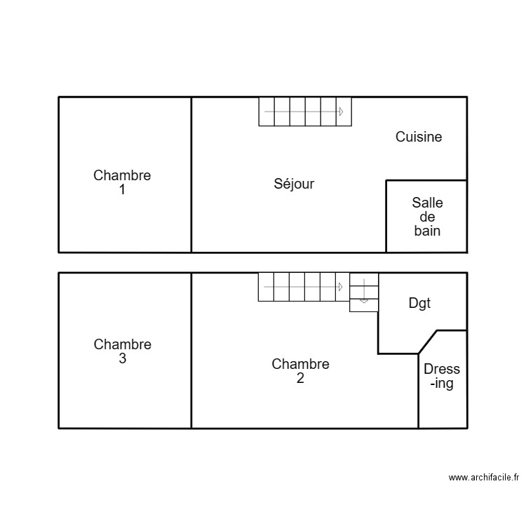 QUIMPER SUIGNARD. Plan de 4 pièces et 35 m2