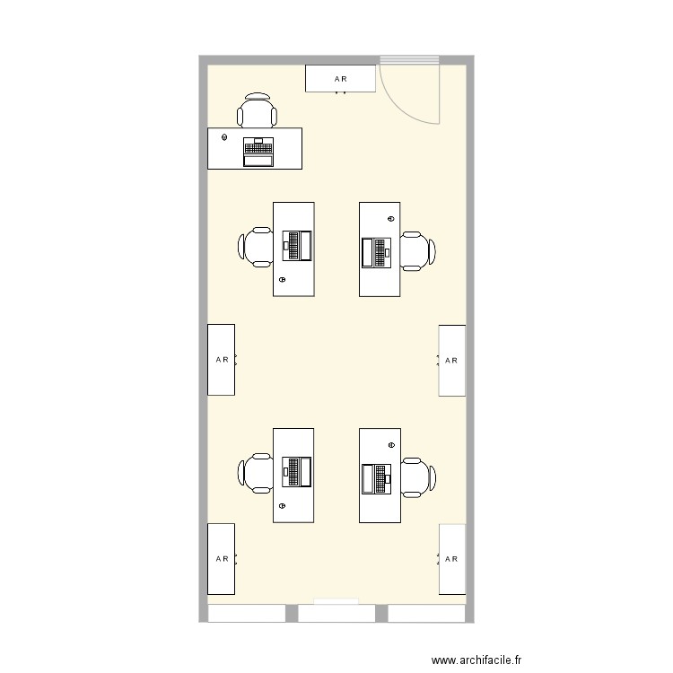 0E 01 09 10 12. Plan de 1 pièce et 39 m2