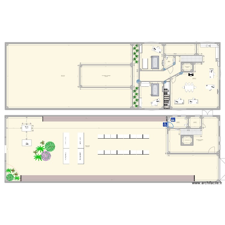 GMG1. Plan de 14 pièces et 993 m2