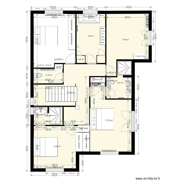 2e etage Villa Californie AMENAGE. Plan de 0 pièce et 0 m2