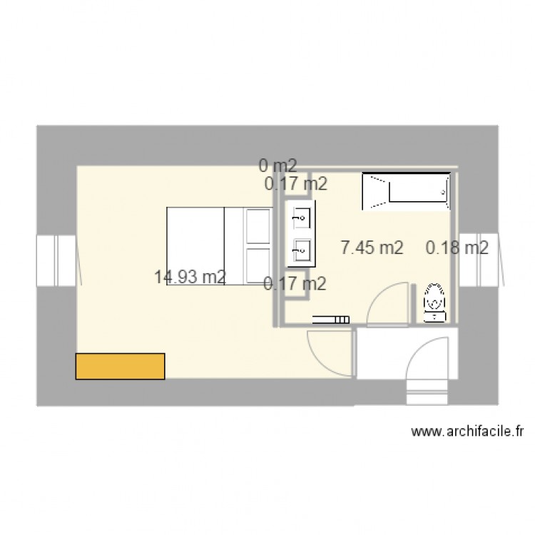 salle de bains 25 juillet V1. Plan de 0 pièce et 0 m2