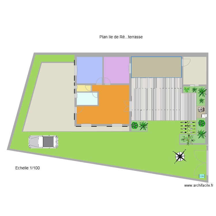 Plan Ile de Ré terrasse 1. Plan de 0 pièce et 0 m2