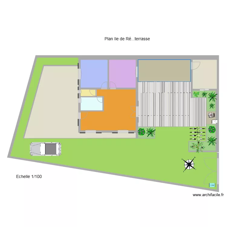 Plan Ile de R&eacute; terrasse 1. Plan de 