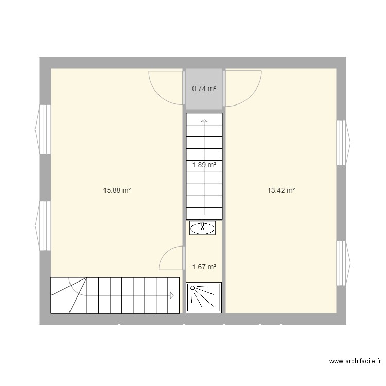 SAINT OUEN ETAGE 1. Plan de 0 pièce et 0 m2