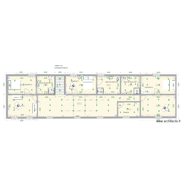 Bâtiment Voltaire 1ER ETAGE  V005. Plan de 10 pièces et 137 m2