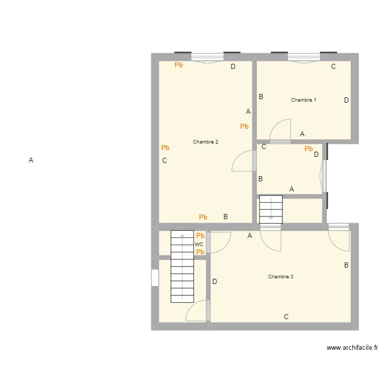 Croquis SACHS 1er .. Plan de 0 pièce et 0 m2