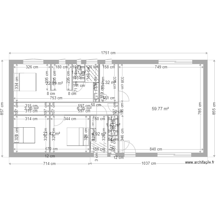 maison 3. Plan de 0 pièce et 0 m2