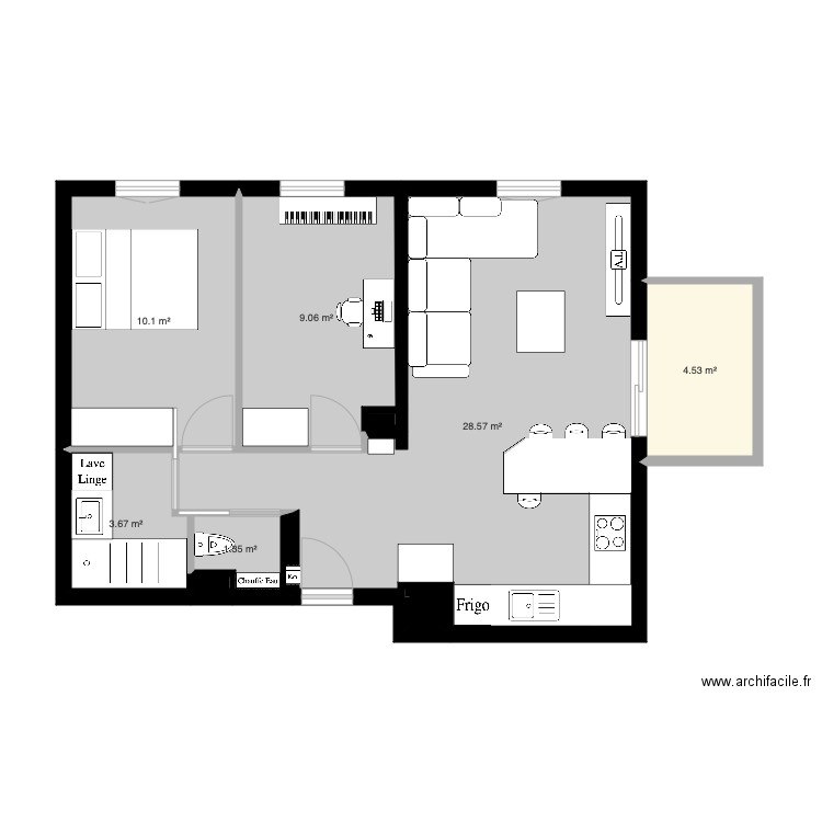 Appartement Goujon Essai 2. Plan de 0 pièce et 0 m2