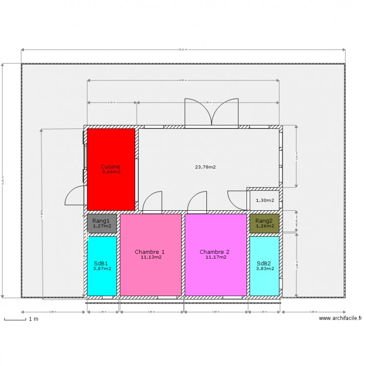 GUYOMARD 72 m2 LEFT COOK. Plan de 0 pièce et 0 m2