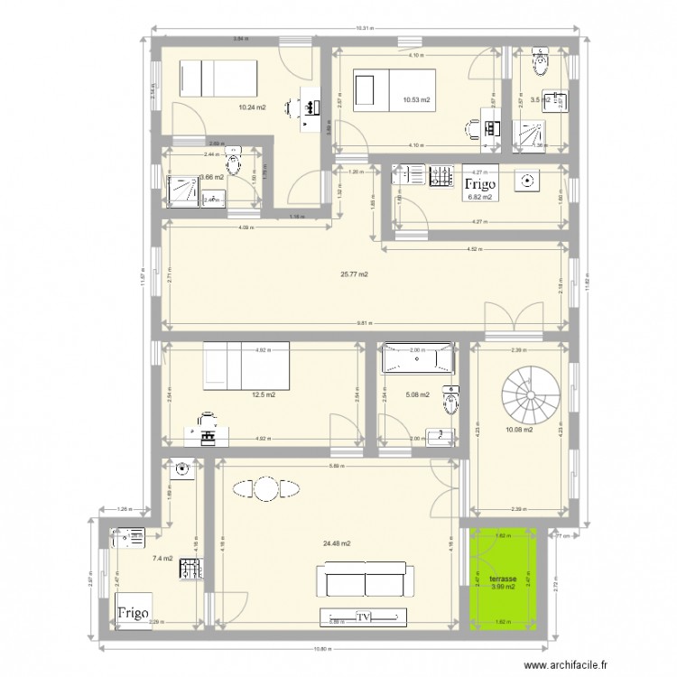 projet dakar etage 1. Plan de 0 pièce et 0 m2