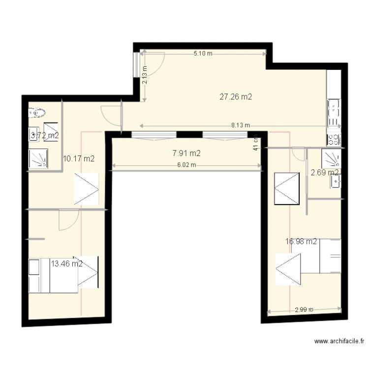 New 3023 3pieces jardin. Plan de 0 pièce et 0 m2