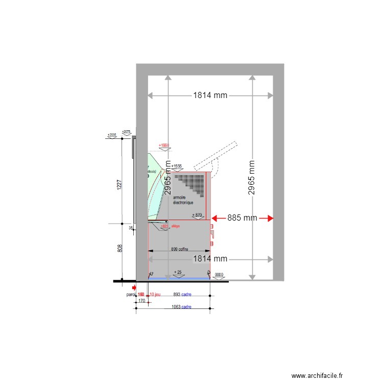 COUPE EXISTANT PLAN DE CUQUES 2100. Plan de 0 pièce et 0 m2