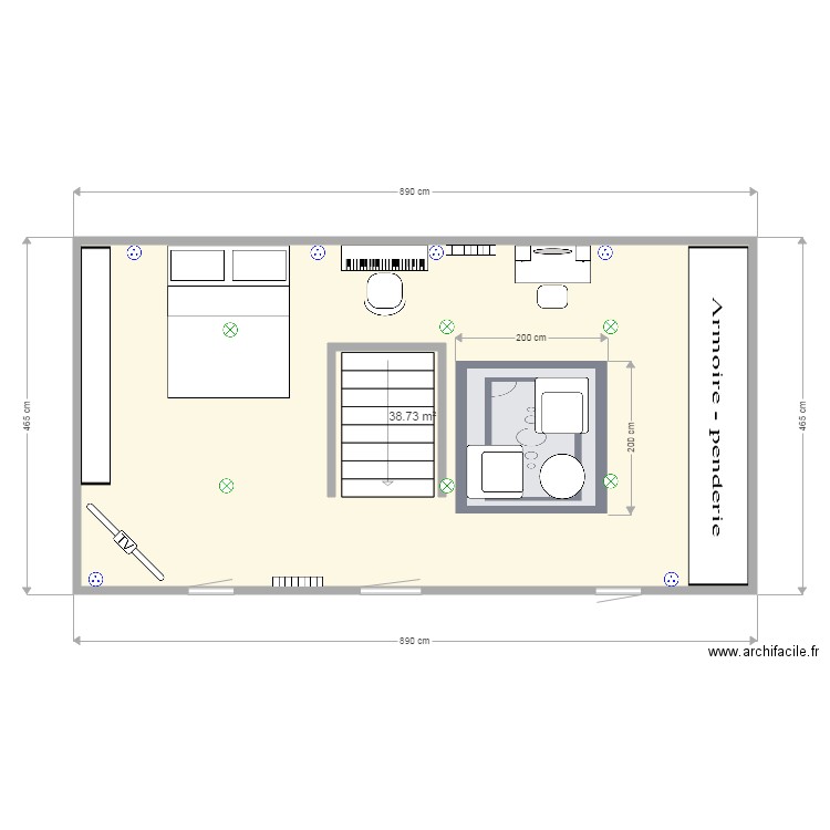 grenier. Plan de 0 pièce et 0 m2