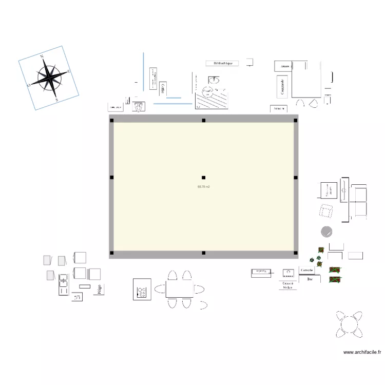 PG appart plain pied plateau brut 70m. Plan de PG appart plain pied plateau brut 70m. Plan de