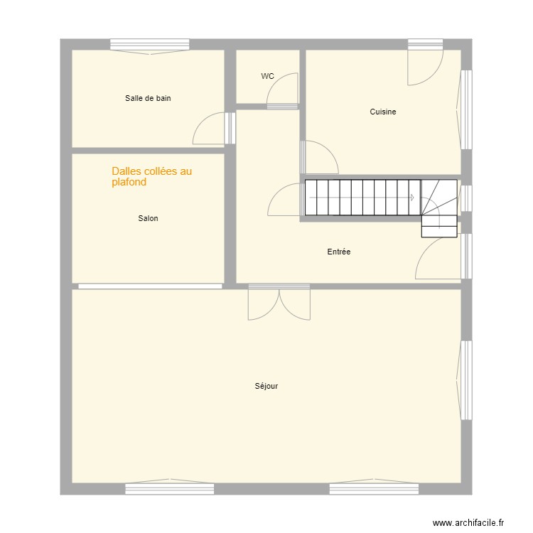 Croquis MULLER. Plan de 7 pièces et 82 m2