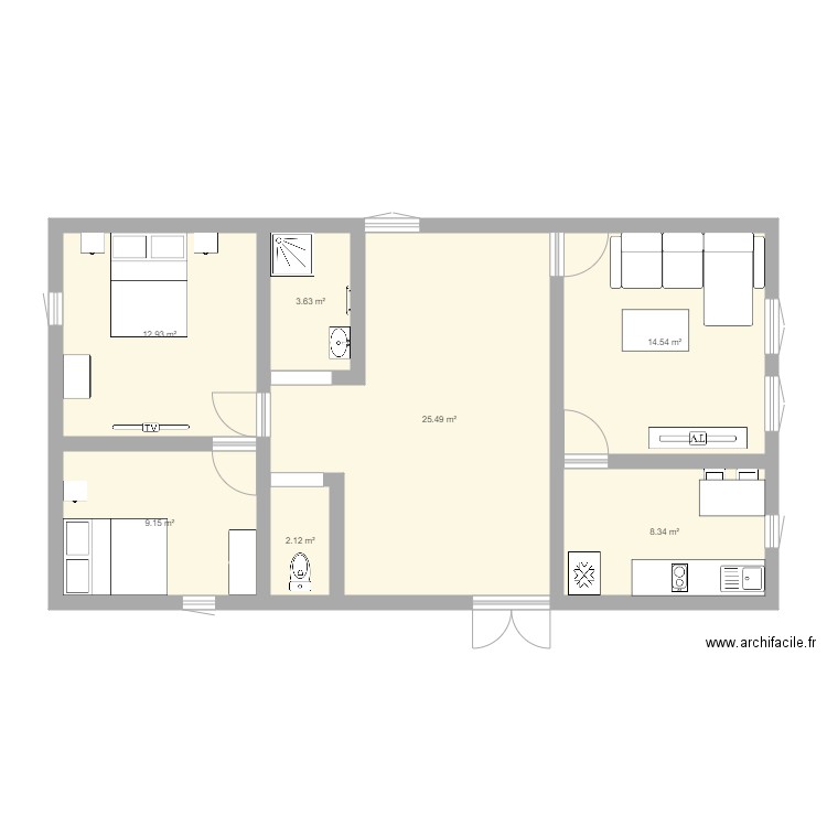 Test Candice. Plan de 0 pièce et 0 m2