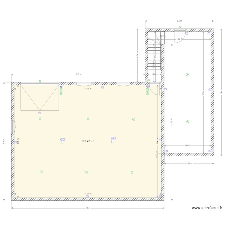 sous sol valerie electricite. Plan de 0 pièce et 0 m2