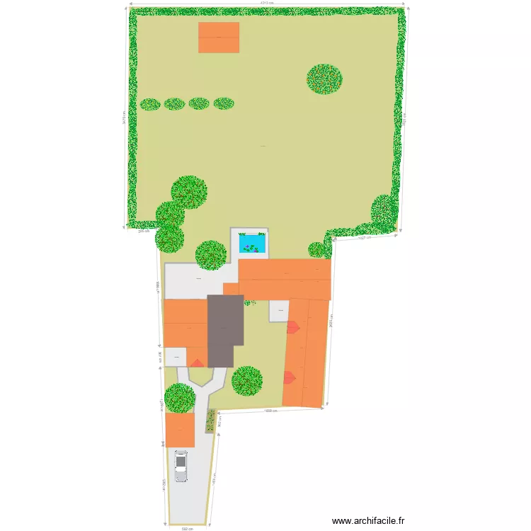 PONTHEVRARD terrain. Plan de 