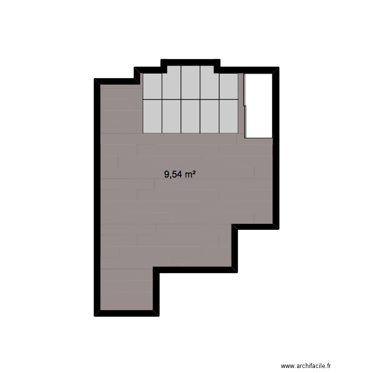 Calpinage entrée. Plan de 1 pièce et 10 m2