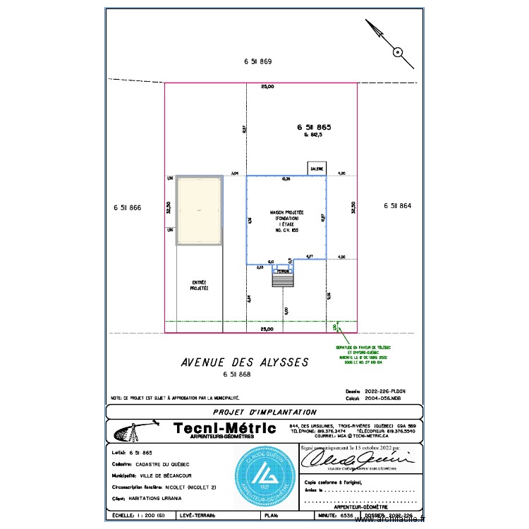 GARAGE. Plan de 1 pièce et 48 m2