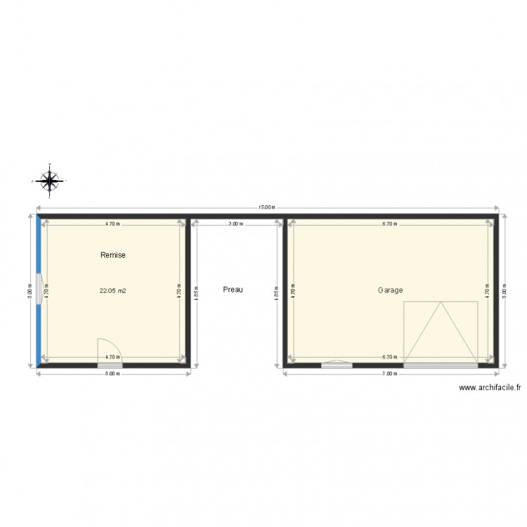 plan garage. Plan de 0 pièce et 0 m2