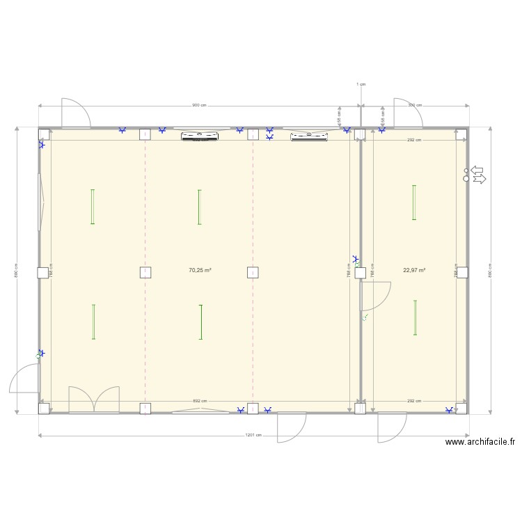 Chant Eole ajout porte. Plan de 0 pièce et 0 m2