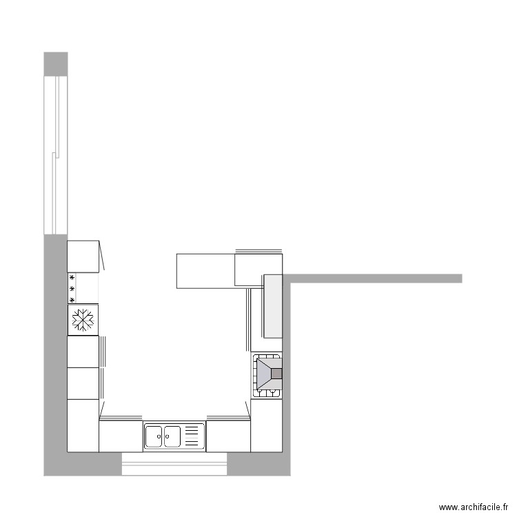 cuisine . Plan de 0 pièce et 0 m2