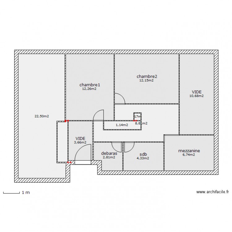 etage. Plan de 0 pièce et 0 m2