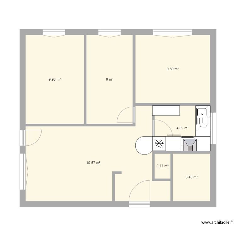 Plan Appart Fontaine Cuisine 2. Plan de 0 pièce et 0 m2