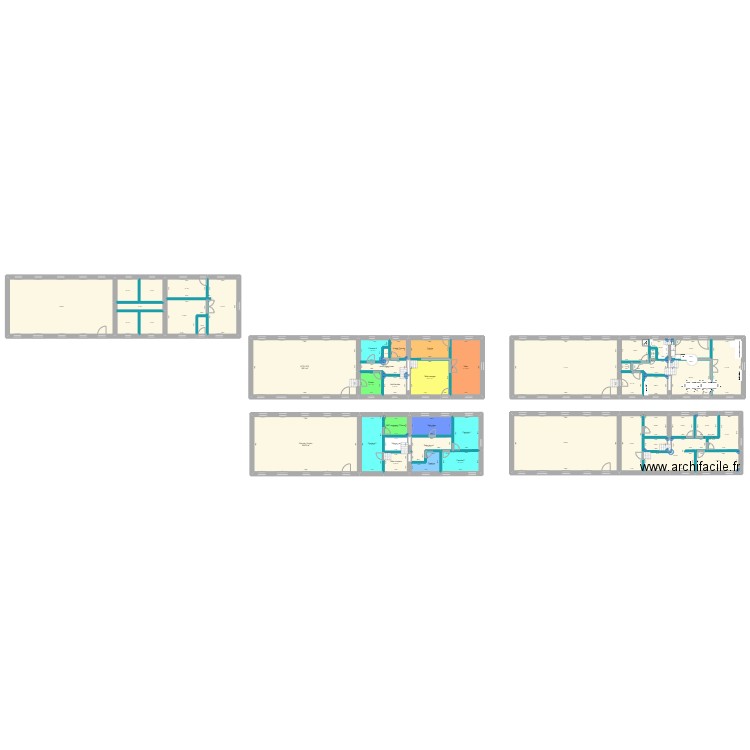 Molac V1. Plan de 50 pièces et 1235 m2