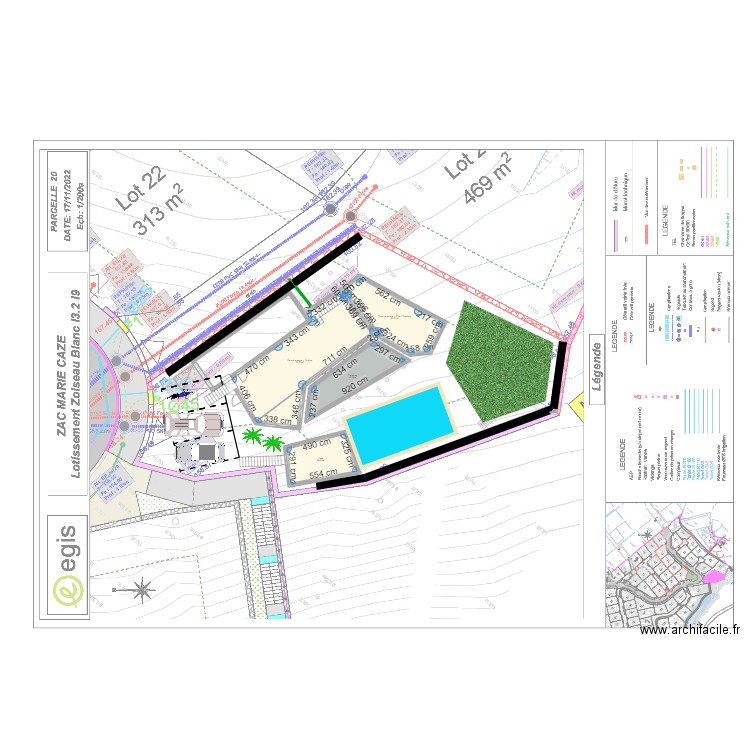 Projet LOT 20. Plan de 5 pièces et 110 m2