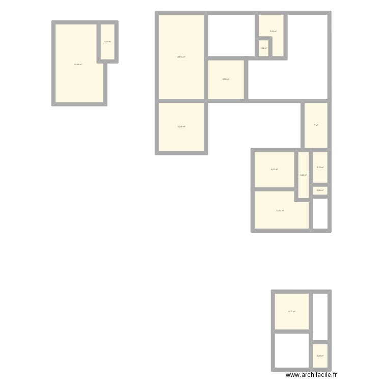 LesPortesEnRé. Plan de 15 pièces et 129 m2