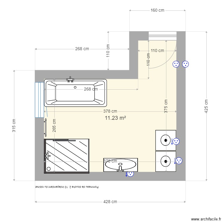 salle de bain 3. Plan de 0 pièce et 0 m2