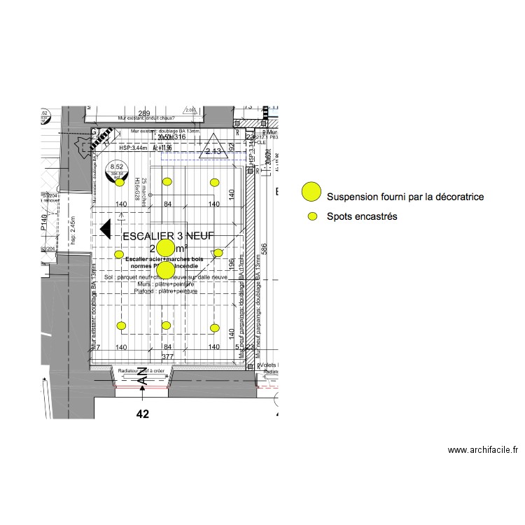 Escalier . Plan de 0 pièce et 0 m2