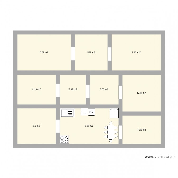 maison 2 faces. Plan de 0 pièce et 0 m2
