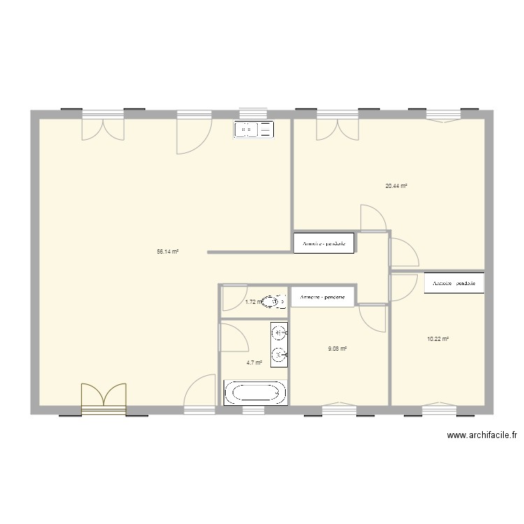 maison 1. Plan de 0 pièce et 0 m2