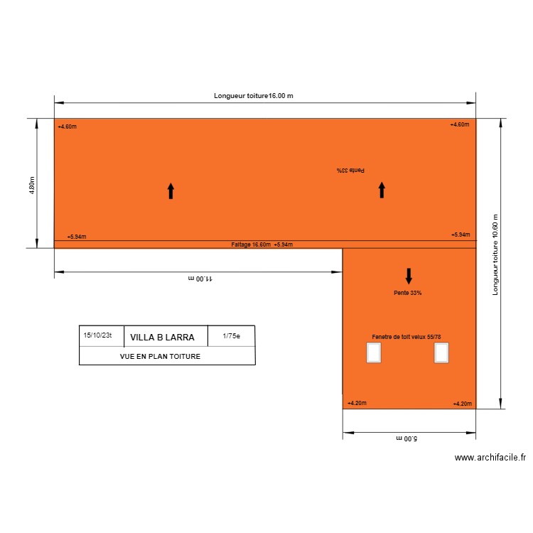 plan coulon toiture. Plan de 1 pièce et 85 m2