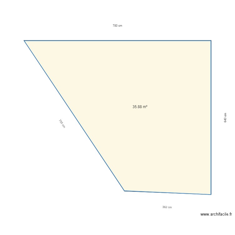 fourmond le boulou. Plan de 1 pièce et 36 m2