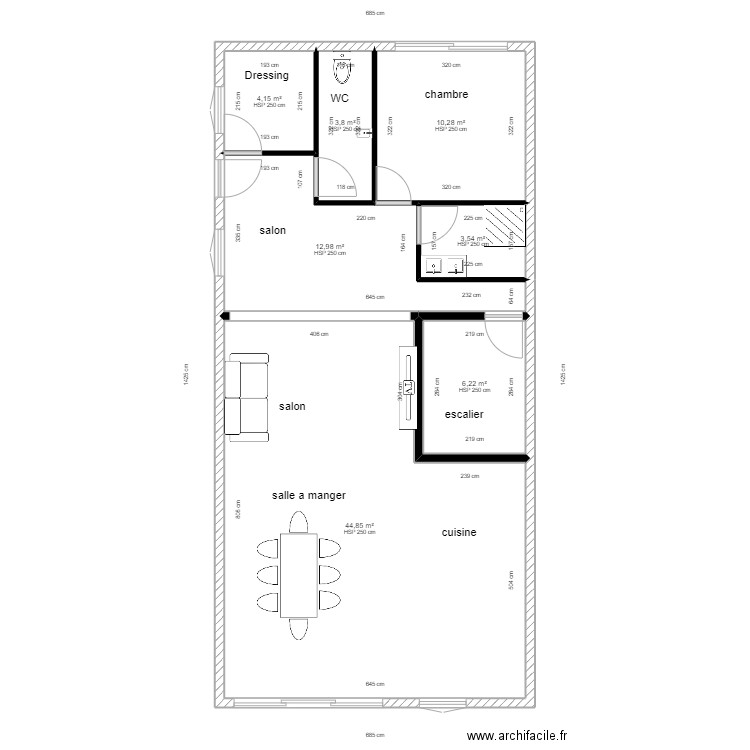 maison asia rdc. Plan de 7 pièces et 86 m2