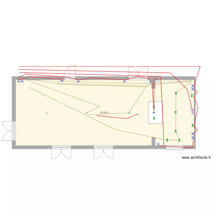 Salle gite Maxilly2. Plan de 