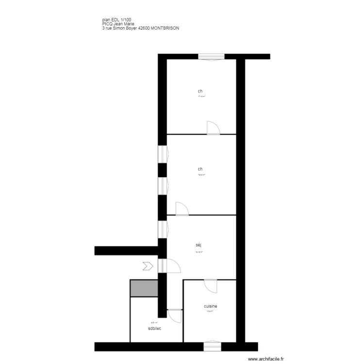 plan PICQ Montbrison. Plan de 