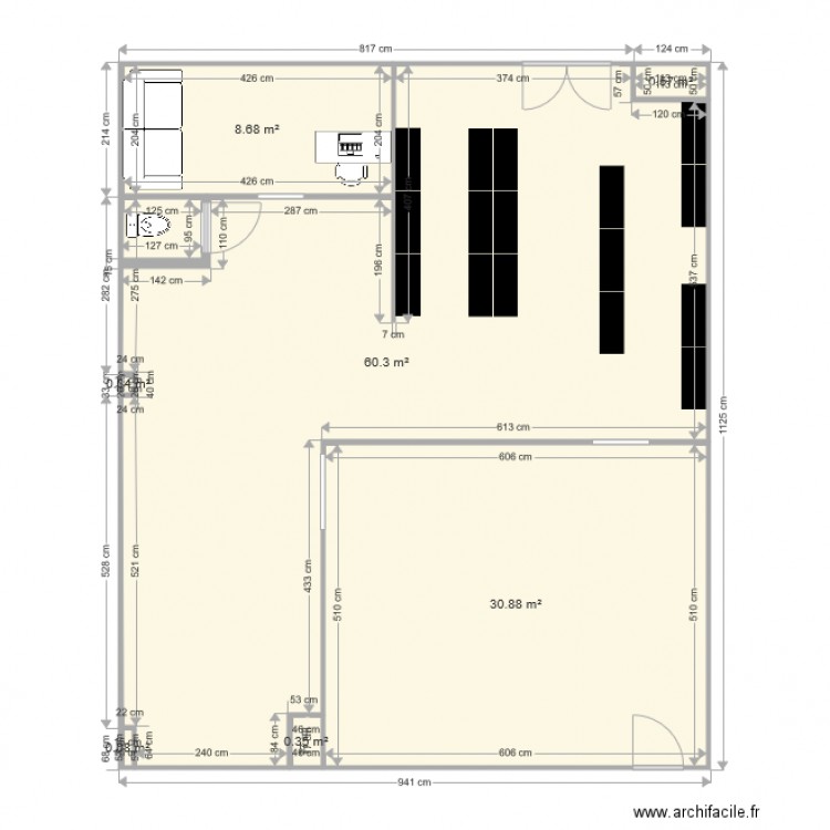 magasin 104. Plan de 0 pièce et 0 m2