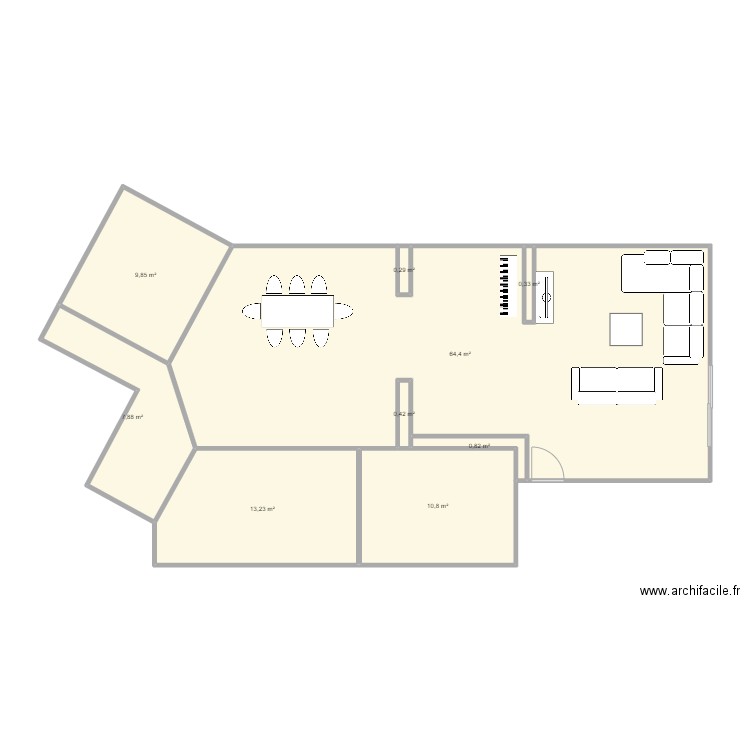 Maison V03D ext1. Plan de 0 pièce et 0 m2