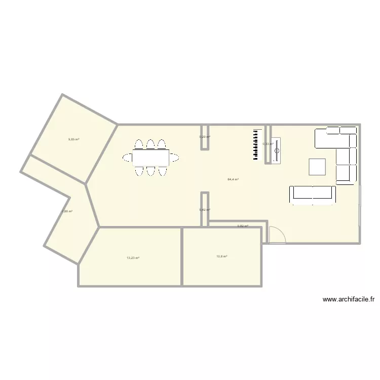 Maison V03D ext1. Plan de 