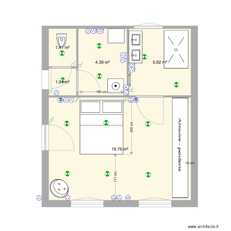 Modification Salle de bain WC Electrique. Plan de 0 pièce et 0 m2