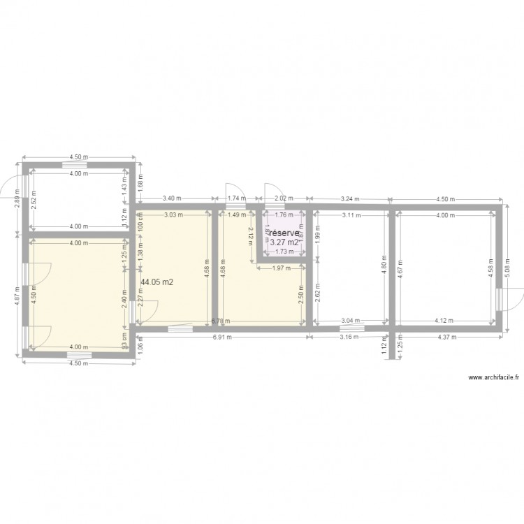 Vestiaires sanitaires Terrain 15 0316 3. Plan de 0 pièce et 0 m2
