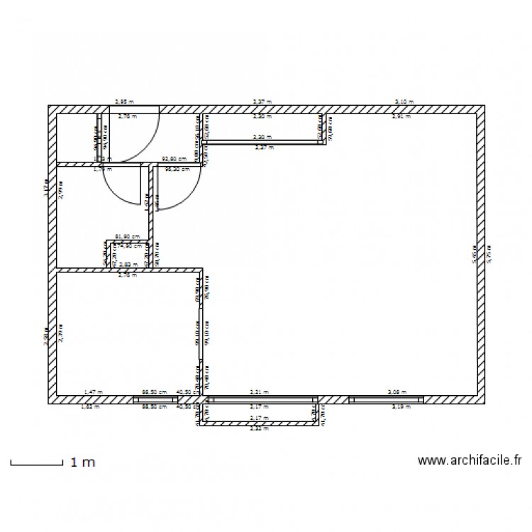 mesures appart. Plan de 0 pièce et 0 m2