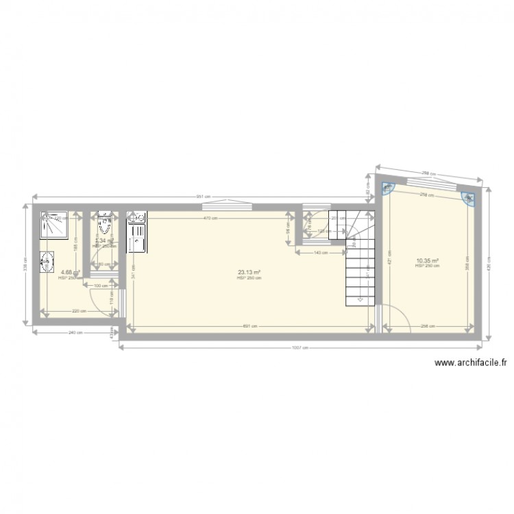 T2 REZ DE CHAUSSE AIRE. Plan de 0 pièce et 0 m2