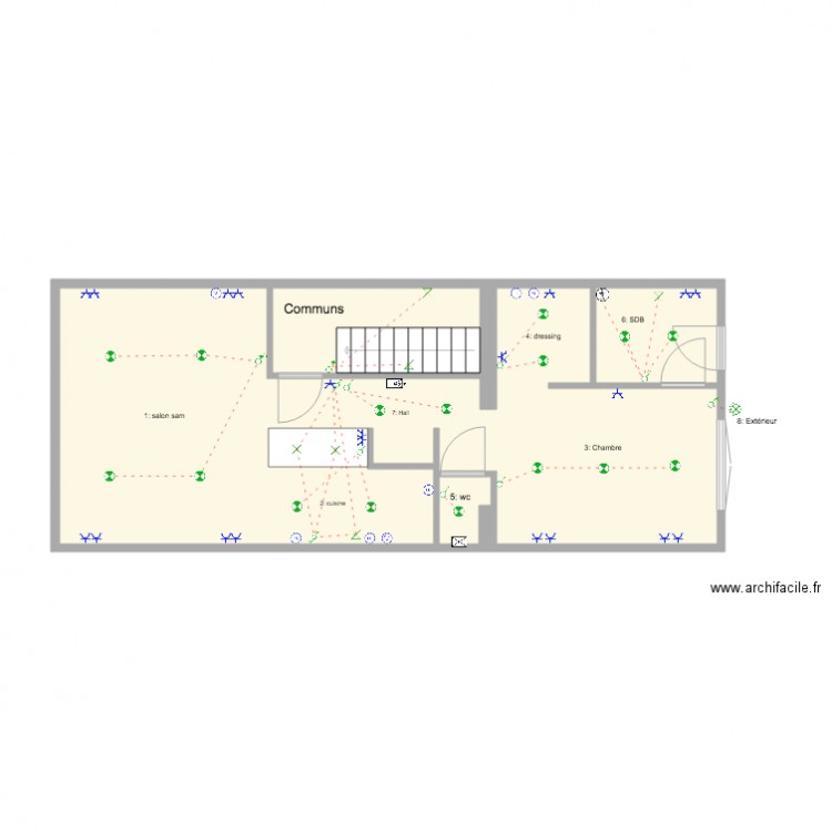 PALMIERS 2 électricité. Plan de 0 pièce et 0 m2